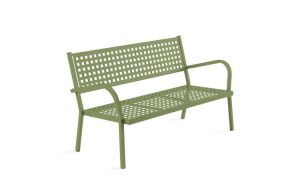 Alice, panca in metallo per l'arredo giardino