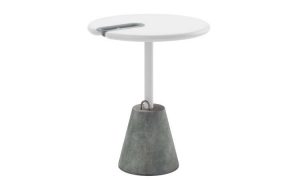 Set-Up, tavolo bar a basamento centrale per l’arredo outdoor