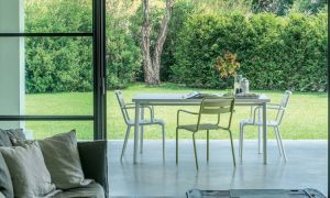 Star, sedia in alluminio per l'arredo giardino