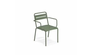 Star, sedia in alluminio per l'arredo giardino