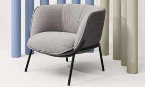 BomBom 4 Legs, poltrona moderna per l'arredo indoor