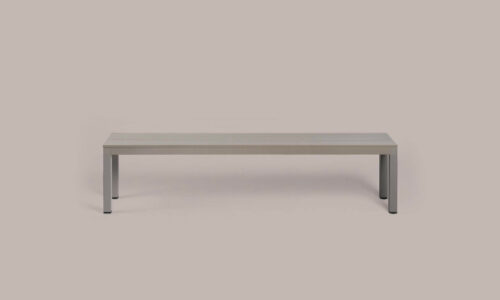 Rio Bench Alu, panca moderna per l'arredo outdoor