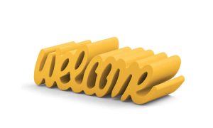 Welcome, panca moderna per l'arredo outdoor