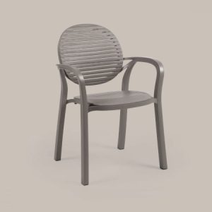 Gardenia, sedia con braccioli per l'arredo giardino