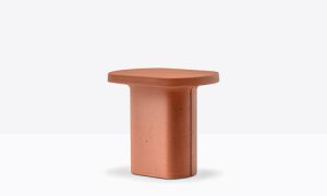 Caementum, tavolino a base centrale per l'arredo outdoor