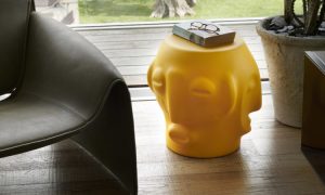 Threebù, tavolo basso moderno per l'arredo outdoor