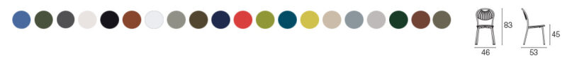colori e dimensioni Sedia Coupole