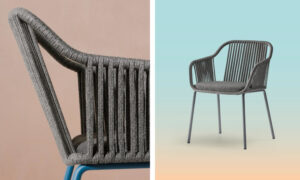 Babila Twist, sedia con braccioli per l'arredo indoor e outdoor