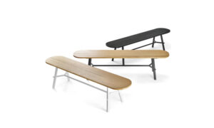 Record bench, panca moderna per l'arredo outdoor