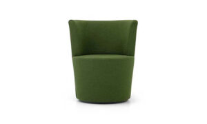 Ronda, poltrona moderna, imbottita, per l'arredo indoor