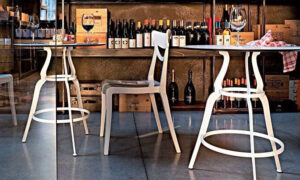 BISTRÒ, tavolo con piano quadrato e rotondo per l'arredo outdoor
