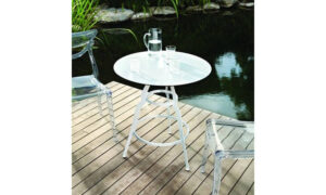 BISTRÒ, tavolo con piano quadrato e rotondo per l'arredo outdoor