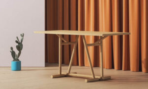 Woodbridge, tavolo in legno per spazi interni