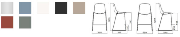 dimensioni Sgabello Pure Loop Mono