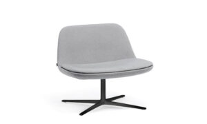 Pure Loop Lounge, poltrona a base centrale per l'arredo indoor