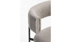 Amelie, sedia moderna, imbottita, quattro gambe