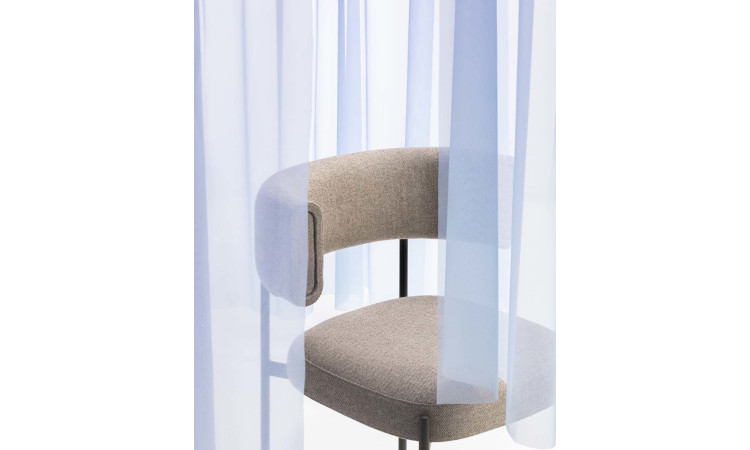 Amelie, sedia moderna, imbottita, quattro gambe