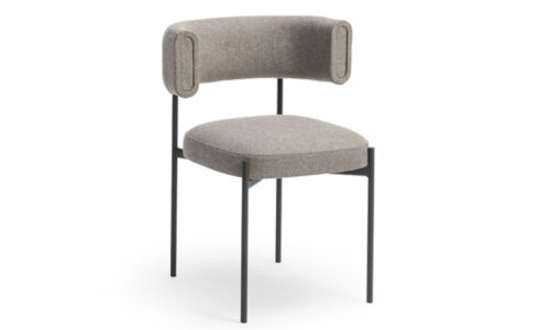 Amelie, sedia moderna, imbottita, quattro gambe