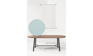 Record Living, tavolo quattro gambe moderno per l'arredo indoor