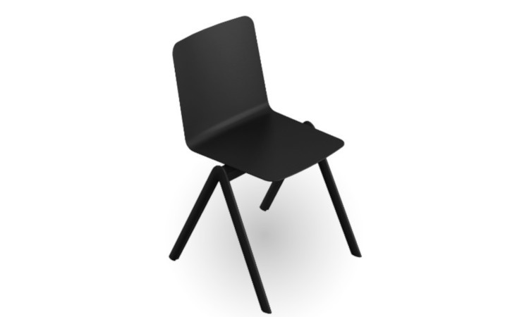 Stack, sedia moderna impilabile per l'arredo indoor e outdoor