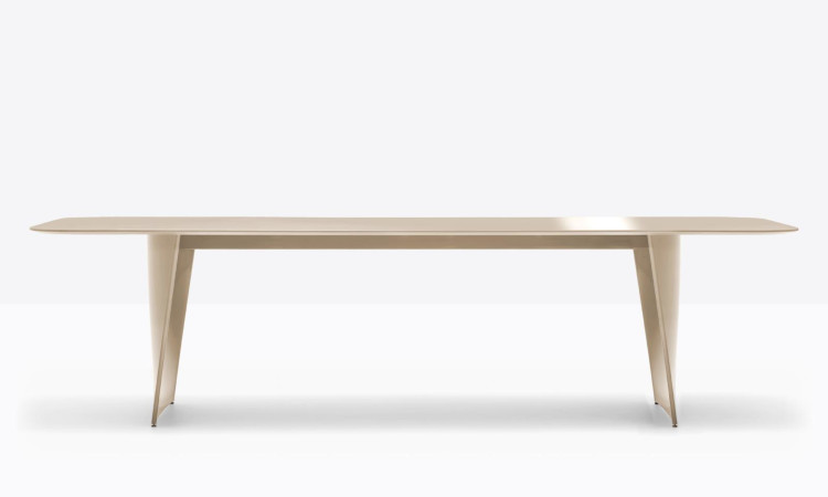 Frank, tavolo moderno, rettangolare, quattro gambe