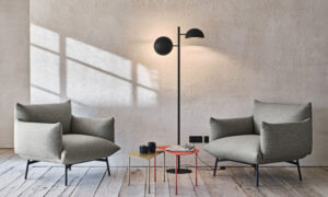 Area, poltrona imbottita per l'arredo indoor