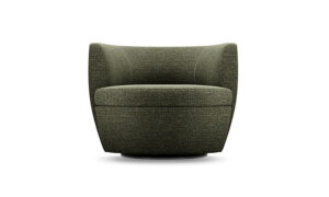 Parker, poltrona moderna a base centrale per l'arredo indoor