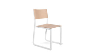 GT01, sedia moderna a slitta per l'arredo indoor