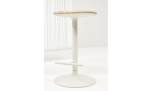 Flink Wood, sgabello mono gamba con sedile in legno