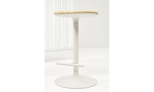 Flink Wood, sgabello mono gamba con sedile in legno