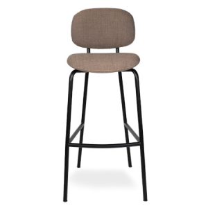 Tondina Fat Bar, sgabello quattro gambe, imbottito