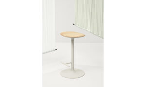 Flink Wood, sgabello mono gamba con sedile in legno
