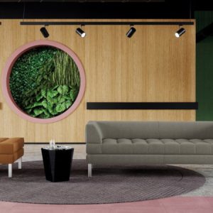 Moma, divano imbottito per spazi d'attesa