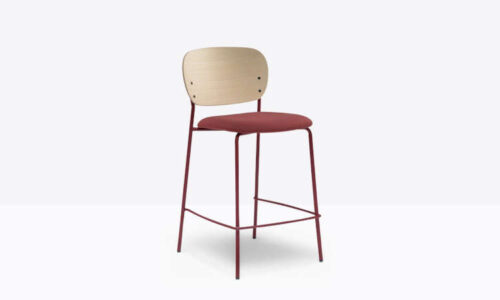 jazz 3707, sgabello in acciaio per l'arredo indoor