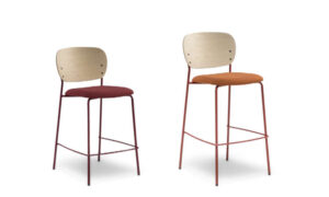 jazz 3707, sgabello in acciaio per l'arredo indoor