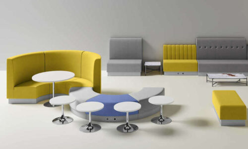 Desmond, sistema di panche modulari per l'arredo indoor