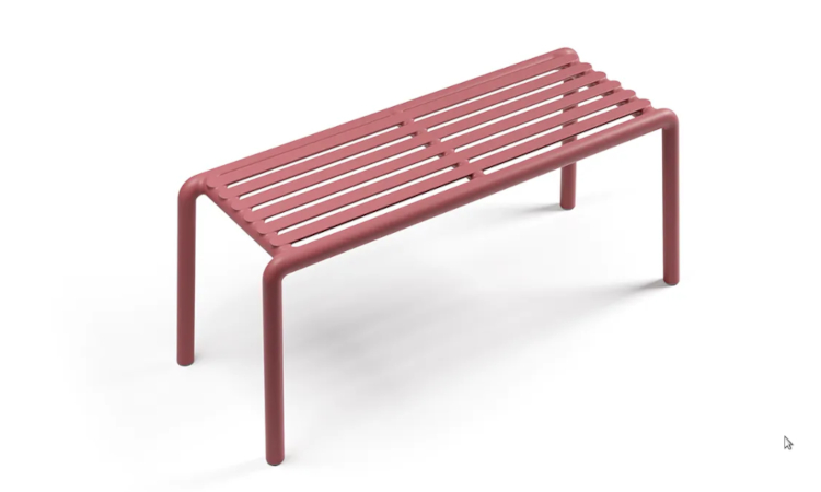 DOGA BENCH, PANCHINA IN RESINA DA ESTERNO, IMPILABILE