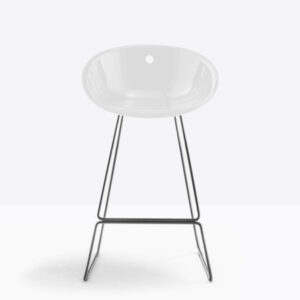 Gliss 902, sgabello con struttura a slitta per l'arredo bar