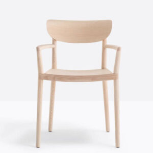 Tivoli 2805, sedia in legno con braccioli per l'arredo ristorante