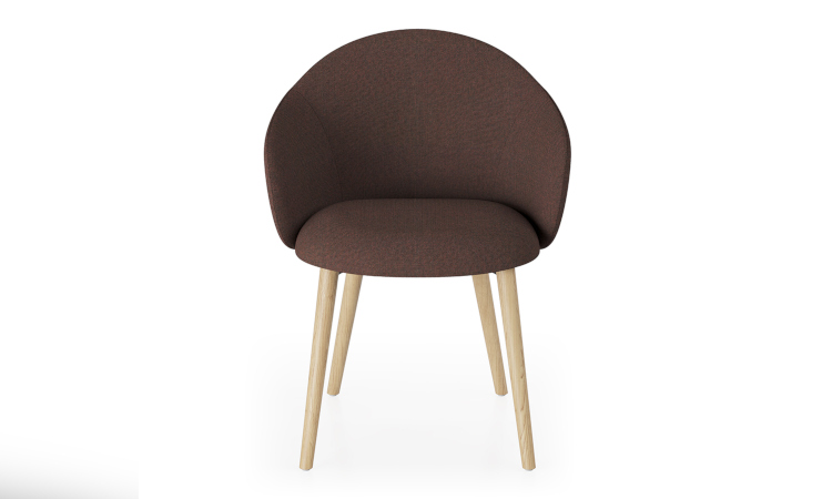 Volta armchair wooden legs, poltroncina imbottita per l'arredo indoor
