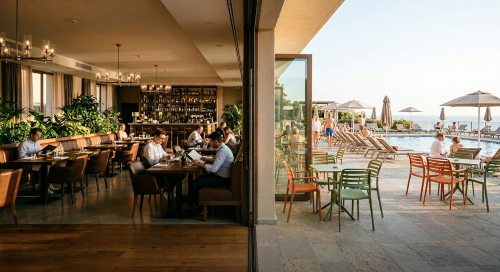 La differenza tra arredo contract indoor e outdoor nel settore Horeca
